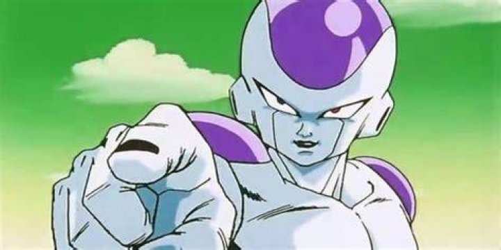 Frieza in his 100% Form is flexing his muscles.